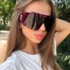 Zonnebrilmonturen Tnkoo Oversized Luxe Goggle Mannen Vrouwen Fashion Shades UV400 Vintage Bril 231005