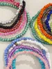 Conjunto de pulseiras empilhadas multicoloridas Strand 16 feminino estilo boêmio com contas de arroz de vidro