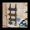 Cadeira de acampamento de armazenamento de cozinha montada na parede, alças mais largas e ajustáveis com fivelas de liberação rápida, organizador de suspensão