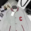 Jaquetas femininas designer 2023 outono novo cel Nanyou alta configuração e redução de idade em torno do pescoço único breasted casual conforto contraste thread baseball jersey 7jc6