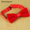 Mantieqingway Men's Bow Ties Velvet Groom Marriage Wedding Bowties Shirt Collar Tie Solid Color Black Red Necktie for Men1270k