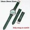 Uhrenarmbänder Hohe Qualität 19mm 20mm 21mm Echtes Leder ArmbandPin Schnalle Grünes Eidechsenarmband für RX Submarin Er Day-Date313B