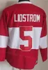 Hockey retrò 5 Maglia Nicklas Lidstrom Vintage 4 Gordie Howe 1 Terry Sawchuk 7 Ted Lindsay 10 Alex Delvecchio 13 Pavel Datsyuk 14 Brendan Shanahan Ritiro 75esimo anno