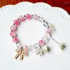 Braccialetti con ciondoli Carino popcorn perline braccialetto amicizia vetro per ragazze stella luna nuvola fiore accessori gioielli all'ingrosso