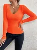 Womens Sweaters On Sale Winter Spring Women Casual Long Sleeve Knit V Neck Pullover Sweater Femme Basic Pull JerseyTops Fashion Blouses Clothes 231005