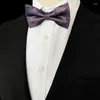 Laços Veektie Marca Pré-amarrado Bowties para Homens Bolinhas Listradas Negócios Formal Cerimônia de Casamento Vermelho Azul Preto Terno Meninos Festa Moderna