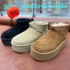 5cm plattformshöjd kvinnor klassisk ultra mini plattform boot australisk vinter snö designer tasman tazz päls stövlar tofflor ankel sherpa tröja