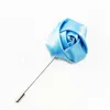 Flores decorativas Grinaldas Flores Decorativas Grinaldas 50 Pçs/lote Homem Noivo Boutonniere Seda Cetim Rosa Flor Homens Buttonhole Casamento Dhm67