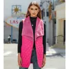 Gilets pour femmes mode polyvalent peluche épissé Cardigan sans manches manteau gilet solide automne/hiver débardeur