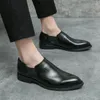 Sapatos de vestido homens apontados lefu couro casual clássico estilo europeu preto marrom tamanhos 38-46