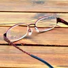 Zonnebrillen Frame van titaniumlegering Bril met halve rand Multi-coating Lenzen Modieuze leesbril 0,75 tot 4 Met PU-HOESJE