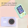 Игрушечные камеры 80-мегапиксельная двойная Po-камера Подарок на день рождения 2,4-дюймовый HD-экран Детская видеокамера Цифровая зеркальная камера с зарядкой через USB Мультфильм с картой 32 ГБ 230928