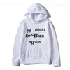 Herenhoodies Sweatshirts Fleecetrui Ye Must Be Born Again Bedrukte heren- en dameshoodies Los modelabel T231005