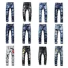 Män rippade smala fit jeans mode mager rakt ben tvättade män frayed motocykel denim byxor hip hop stretch cyklist mäns tr315o