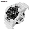 SANDA Men Watches White G style Sport Watch LED Digital Waterproof Casual Watch S Shock Male Clock relogios masculino Watch Man X0283C