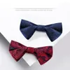 Arco laços 2022 designer marca retro bowtie para homens estilo italiano noivo festa de casamento gravata borboleta poliéster seda duas camadas presente bo256w