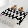 Carpets Living Room Carpet Checkerboard Art Home Decor Fluffy Plush Bedroom Rug Wave Coffee Table Mat Customize Tapete 230928