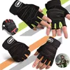 Cykelhandskar män Gym Viktlyftning Bodybuilding Training Fitness Fingerless Half Finger Non-Slip Wrist Support 231005