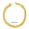 2020 Nowa moda 6 mm 21 cm luksusowa złota bransoletka męska Pletacja 18 -karatowe złoto srebrzyste różowe bransoletki dla mężczyzn kobiety biżuteria 259w