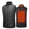 Mäns ner parkas nya män utomhus USB infraröd uppvärmning Vest Jacka Kvinnor Winter Electric Thermal Clothing Waistcoat för sportvandring 231005