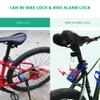 Bike Locks Eqiio Bicycle Lock 110dB Motorcycle Alarm Wireless Remote Control Waterproof Scooter Bike Anti Theft Vibration Alarm Cable Lock 231005