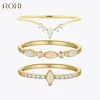 Bröllopsringar Eleganta Opal Crystals for Women 925 Sterling Silver Ring Statement Jewelry Anillos Bague Femme Plata 231005