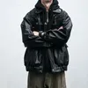 Männer Leder Faux Koreanische Mode Jacke Männer 2023 Herbst Herren Hip Hop Jacken PU Männlichen Übergroßen Streetwear Trend Mäntel 231005