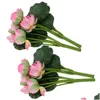 Decoratieve Bloemen Kransen Decoratieve Bloemen 2 Stuks Simatie Lotus Decoratie Bruiloft Tafeldecoraties Bk Kunstmatige Huis Tuin Fe Dhi3N