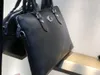 Borsa per laptop da lavoro Valigetta a tracolla Borsa a tracolla di design in pelle nera Borse a tracolla con targhette Totes Borse per computer da uomo Borsa da uomo documento