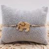 Strand pärlstav armband elefant originalitet handvävning boheme justerbar mönster mode enkelhet rispärla