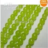 6 mm grüner Peridot-Edelstein, runde lose Perle 15''307B