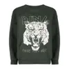 Anine Tiger Head خطاب كلاسيكي التطريز Bings مصمم نساء Pullover Inner Fleece Crew Dear Sweatshirt Women Long Sleeve Sportshirt Sweatshirt Bing 738