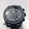 Relógio masculino 44mm super dominador lua lado escuro relógios mecânicos totalmente automáticos relógios de quartzo cinto de couro à prova dwaterproof água luminoso276a