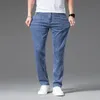 Men S Jeans 2023 Spring Summer Classic Młodzieżowa witalność Fit proste cienkie dżinsowe lekkie bawełniane spodnie 231005