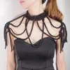 Collana di perle collare di marca bianco nero rosso collare da donna fatto a mano festa di nozze da donna perla perline scialle mantella collana girocollo gioielli252L