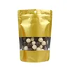 Färgglada lila aluminiumfolie mylar väska mat förvaring väskor häng hål svart vit självförsegling stativ på påse med fönster