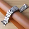 Watch Bands Curved End Watchbands 18MM 20MM 22MM 24MM Silver Stainless Steel Solid Links Straps Bracelets Safety Buckle Folding Cl203x