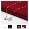 wedding 8 words sterling silver plated jewelry Necklace for women DN148 wedding 925 silver Pendant Necklaces with chain211Q