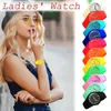 Wristwatches Woman Fashion Casual Silicone Strap Quartz Watch Candy-Colored Jelly Ladies Dress Wristwatch Female