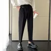 Pantalons pour hommes Automne Hiver Light Mature Version coréenne Luxe Slim Fit Casual Western Daily Kecks Mode Stride Anti-rides Britches