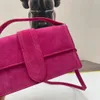 Mode satchel alligator totes axelväskor kvinnor handväska designer geninue rosa brun le mocka läder väska bambino messenger hand mynt sammet rosa bamnino handväskor