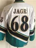 Man Retro Hockey 68 Jaromir Jagr Jerseys CCM Retire Vintage Classic Embroidery And Sewing For Sport Fans Team Color Black White Blue Yellow Pure Cotton Breathable