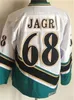 Uomo Retro Hockey 68 Jaromir Jagr Maglie CCM Retire Vintage Classico Ricamo e cucito per gli appassionati di sport Colore della squadra Nero Bianco Blu Giallo Puro cotone traspirante