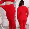 Sous-vêtements thermiques pour femmes Grande taille M-5XL Ensembles de sous-vêtements thermiques chauds Vêtements de nuit Sexy Dames Intimes Ensembles en forme de femmes Vêtements de mise en forme thermique féminine L231005