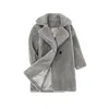 Coat The latest fashion autumn and winter warm coat for children's clothing girls' large particle lapel trench 231008