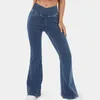 Damesjeans voor dames, hoge taille, wijde pijpen, elastische denimbroek, Y2 K Woman Designer 231005