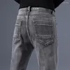 Jean pour hommes, Streetwear, coupe extensible, décontracté, Style rétro, mode, Denim, coton, pantalon gris, grande taille 28-40, 2023