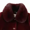 Women's Fur Mid-Length Imitation Mink Velvet Coat For Women Autumn And Winter Clothing Middle-Aged Mom Plus Jacket Outerwear