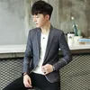 Men's Suits & Blazers 2021 Mens Clothing Casual Suit Jacket Drop Slim Fit M-3XL White Edge At Front Whole Black Grey Male2680