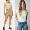 Womens T-shirt Designer Zv Ster Strass Ronde Hals Casual Dames Blouse Tee Kleding Top XS-L 330S #